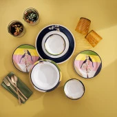 Schafer Fiesta Yemek Takımı 24 Parça-Kuşlu - 1