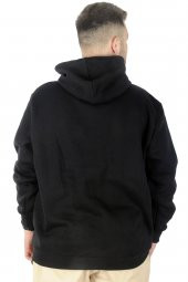 Mode XL Büyük Beden Erkek Sweatshirt Kapşonlu Kanguru Revival 22545 Siyah - 3