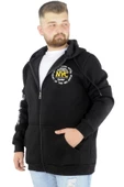 Mode XL Erkek Sweat Kapşonlu Fermuarlı NYC 22520 Siyah - 1