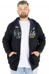 Mode XL Erkek Sweat Kapşonlu Fermuarlı Riv 22522 Lacivert - 2