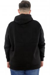 Mode XL Erkek Sweatshirt Kapşonlu Strong 22562 Siyah - 2