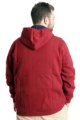 Mode XL Erkek Sweat Kapşon West Lamb 22524 Bordo - 2