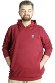 Mode XL Erkek Sweat Kapşon Kuplu 21500 Bordo thumbnail 1