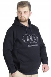 Mode XL Erkek Sweat Kapşon Kuplu CHNGE 22518 Lacivert thumbnail 2