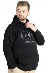 Mode XL Erkek Sweat Kapşon Kuplu CHNGE 22518 Siyah - 3