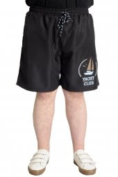 Mode XL Büyük Beden Erkek Deniz Şortu YACHT CLUB 23451 Siyah - 1