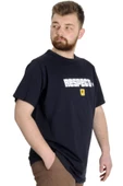 Mode XL Büyük Beden Erkek T-shirt NESPECT 23131 Lacivert - 3