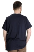 Mode XL Büyük Beden Erkek T-shirt NESPECT 23131 Lacivert - 4
