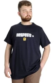 Mode XL Büyük Beden Erkek T-shirt NESPECT 23131 Lacivert - 1