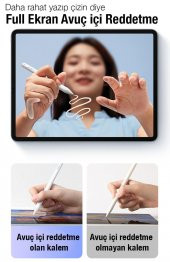 Baseus Led Işıklı Aktif Pasif Vers Avuç İçi Reddetme Şarjlı Kapasitif Stylus Tablet Dokunmatik Kalem - 4