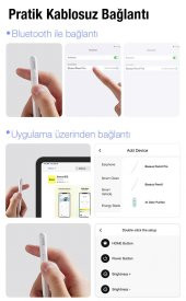 Baseus Led Işıklı Aktif Pasif Vers Avuç İçi Reddetme Şarjlı Kapasitif Stylus Tablet Dokunmatik Kalem - 6