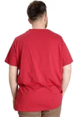 Mode XL Büyük Beden Erkek T-shirt ESTABLISMENT 23139 Bordo - 4