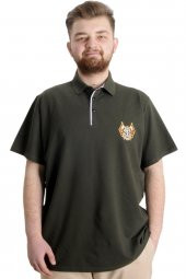 Mode XL Büyük Beden Erkek T-shirt Polo CHOOSE YOUR MODE 23321 Haki - 1