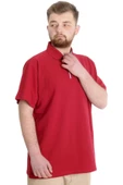 Mode XL Büyük Beden Erkek T-shirt Polo ADVENTURE 23323 Bordo - 3