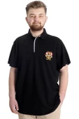 Mode XL Büyük Beden Erkek T-shirt Polo MODE TEAM 23324 Siyah thumbnail 1
