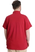 Mode XL Büyük Beden Erkek T-shirt Polo ADVENTURE 23323 Bordo - 4