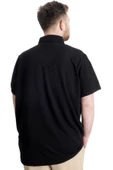 Mode XL Büyük Beden Erkek T-shirt Polo MODE TEAM 23324 Siyah thumbnail 4