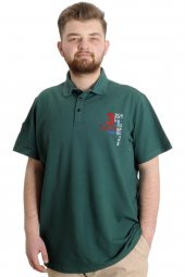Mode XL Büyük Beden Erkek T-shirt Polo CAPTIAN 23338 Nefti - 1