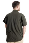 Mode XL Büyük Beden Erkek T-shirt Polo AIRFORCE 23337 Haki thumbnail 4