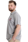 Mode XL Büyük Beden Erkek T-shirt Polo CAPTIAN 23338 Grimelanj thumbnail 2