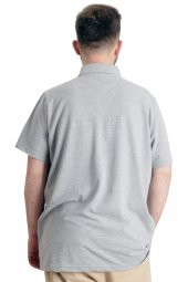 Mode XL Büyük Beden Erkek T-shirt Polo Parçalı LIMITED 23330 Grimelanj - 3