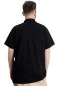 Mode XL Büyük Beden Erkek T-shirt Polo CHNGYRMD 23328 Siyah - 4