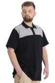Mode XL Büyük Beden Erkek T-shirt Polo CHNGYRMD 23328 Siyah - 2
