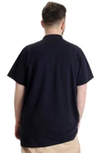 Mode XL Büyük Beden Erkek T-shirt Polo CHNGYRMD 23328 Lacivert thumbnail 4