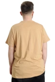 Mode XL Büyük Beden Erkek V Yaka T-shirt ALLIGATOR 23033 Bej - 4