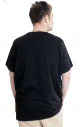 Mode XL Büyük Beden Erkek T-shirt NO MORE 23117 Siyah - 4