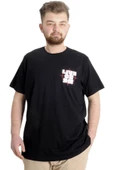 Mode XL Büyük Beden Erkek T-shirt LIVE OR DIE 23124 Siyah - 1