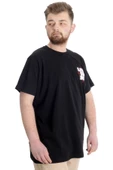 Mode XL Büyük Beden Erkek T-shirt LIVE OR DIE 23124 Siyah - 4
