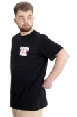 Mode XL Büyük Beden Erkek T-shirt LIVE OR DIE 23124 Siyah - 3