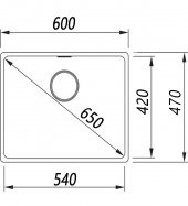 UKINOX Valente N-100L Siyah Granit Mutfak Eviyesi - 2