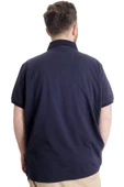 Mode XL Büyük Beden Erkek T-shirt Polo INDUSTRY 23316 Lacivert thumbnail 4