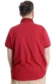 Mode XL Büyük Beden Erkek T-shirt Polo INDUSTRY 23316 Bordo - 4