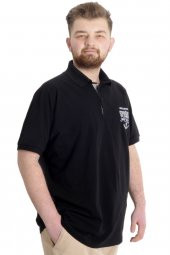 Mode XL Büyük Beden Erkek T-shirt Polo INDUSTRY 23316 Siyah - 3