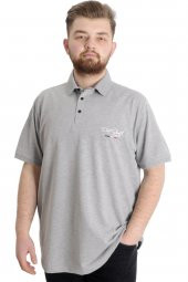 Mode XL Büyük Beden Erkek T-shirt Polo PORT SHIELD 23317 Grimelanj - 1