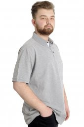 Mode XL Büyük Beden Erkek T-shirt Polo PORT SHIELD 23317 Grimelanj - 2