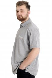 Mode XL Büyük Beden Erkek T-shirt Polo PORT SHIELD 23317 Grimelanj - 3