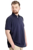 Mode XL Büyük Beden Erkek T-shirt Polo INDUSTRY 23316 Lacivert thumbnail 3
