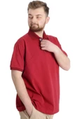 Mode XL Büyük Beden Erkek T-shirt Polo INDUSTRY 23316 Bordo - 3
