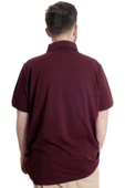 Mode XL Büyük Beden Erkek T-shirt Polo OCEAN JOURNEY 23319 Mürdüm - 4