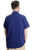 Mode XL Büyük Beden Erkek T-shirt Polo LOS ANGELES 22347 İndigo - 3