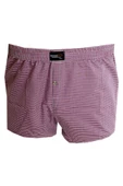 Mode XL Büyük Beden Erkek Boxer Desenli Poplin 6348 Vişne - 1