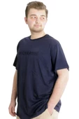 Mode XL Büyük Beden Erkek T-shirt SOUNDNESS 23114 Lacivert thumbnail 3