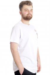 Mode XL Büyük Beden Erkek T-shirt NEW YORK 23113 Beyaz - 3