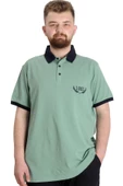 Mode XL Büyük Beden Erkek Polo T-shirt 1991 23341 Çağla - 1