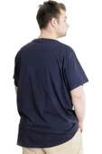 Mode XL Büyük Beden Erkek T-shirt SOUNDNESS 23114 Lacivert thumbnail 4