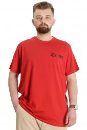 Mode XL Büyük Beden Erkek T-shirt TRUST 23150 Kırmızı - 1